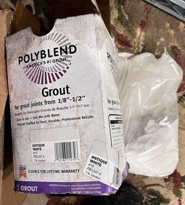 Polyblend Sanded Grout White 10 7 Lbs Pbg107-4