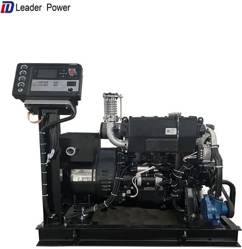 Leader Power 50HZ 60HZ Silent 20KW Marine Diesel Generator 25KVA Ship Boat Power Seawater Cooled Marine Generator For Boat