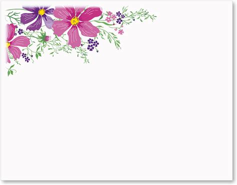 Colorful Cosmos Standard Postcards | Size: 8 1/2"X 11" | 25 Sheets/100 Postcards | Paper Direct