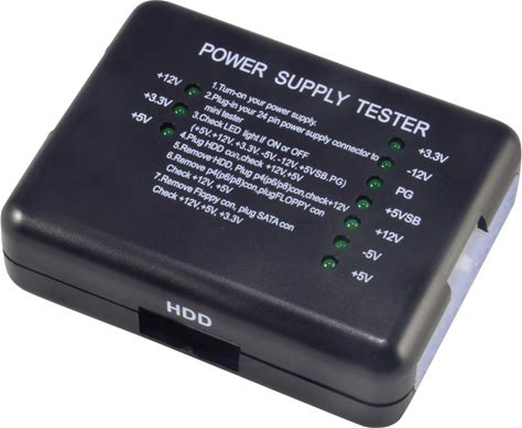 Jacobsparts ATX Power Supply PSU Tester With 20/24 Pin, SATA & Molex HDD Connectors For PC