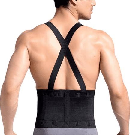 Imucci Industrial Back Support For Men And Women, Lower Back Brace With Attached Suspenders For Work, Lifting, Stabilizing Lumbar Support Belt