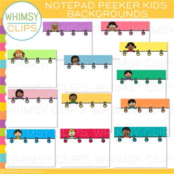 Notepad Peeker Kids Backgrounds