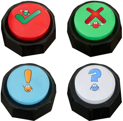 Boskity Right, Wrong, Question, Exclamation Buttons For Hype, Classroom, Event, Party Buttons, Quirky Buttons 4 Loaded F