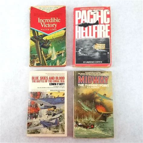 WWII Pacific Battles - Lot Of 4 Vintage Paperbacks - Titles In Description