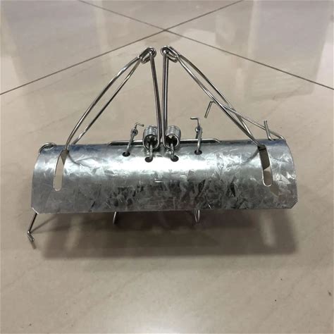 Mouse Trap Barrel Durable Steel Bright Zinc-Plated Heavy Duty Metal Hot Sale Black Plastic Mice Trap House Indoor Rat Mole Trap