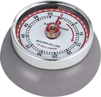 ZASSENHAUS Magnetic Retro 60 Minute Kitchen Timer, 2.75-Inch In Cool Gray At Nordstrom