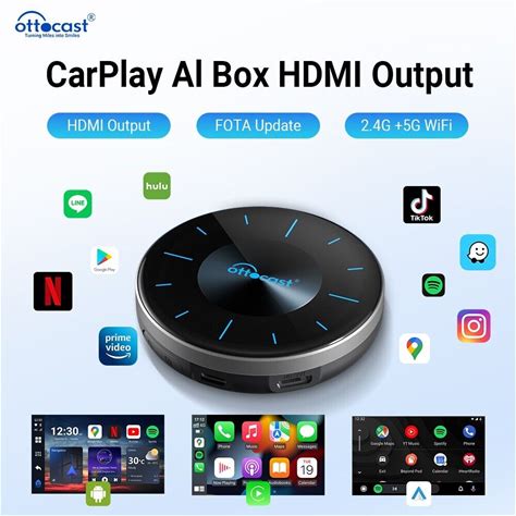 Ottocast P3 Android 12 Aibox Multimedia Streaming Box Play Store HDMI Output