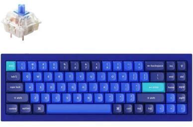 Keychron Q7 Wired Custom Mechanical Keyboard, 70% Layout QMK/VIA Programmable Macro With Hot-Swappable Gateron G Pro Blue Switch Double Gasket Compati