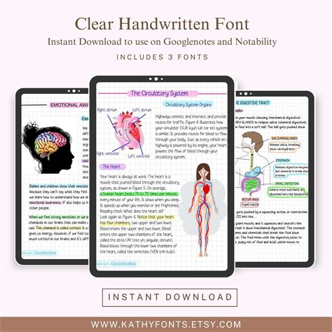 Font Bundle, Clear Fonts, Realistic Fonts, Cute Fonts, Handwriting Fonts, Goodnotes Fonts, Planner Fonts, Procreate Fonts, Study Fonts