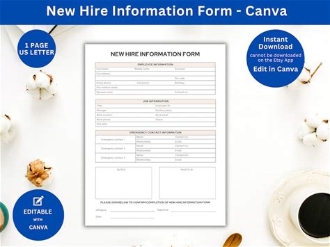 New Employee Information Form Template (PDF)