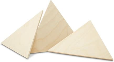 Triangle Wood Shapes 10 X 8-5/8-Inch, Pack Of 5 Tesselating Unfinished Geometric Wall Decor, Wood Cutouts To Paint, By Woodpeckers