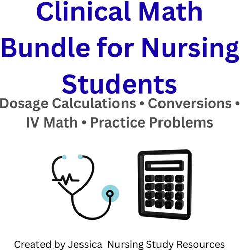 Nursing Math Bundle Dosage Calculations & IV Flow Rate Practice Printable Study Guide