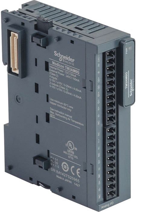 SCHNEIDER ELECTRIC Analog Input/Output Module: (4) Analog In, (2) Analog Out