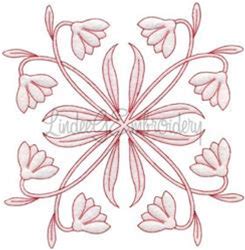 Snowdrops Redwork Embroidery Design
