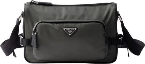 Prada Medium Re-Nylon And Saffiano Leather Shoulder Bag - Green
