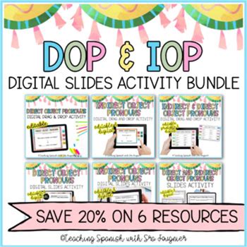 Spanish Direct Object Pronoun & Indirect Object Pronoun Digital Resources Bundle