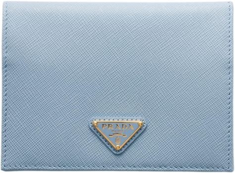 Prada Saffiano Leather Passport Holder - Light Blue