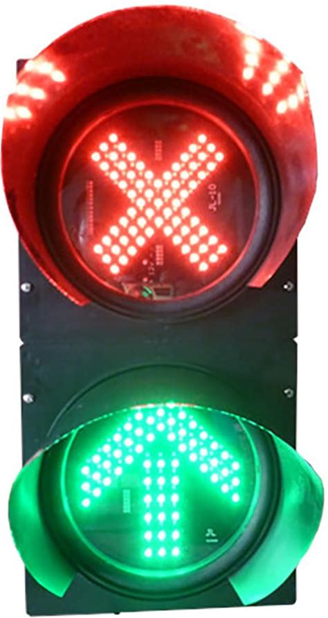 Traffic Signal Lights, 200mm Industrial Loading Dock Bay Light, Red Cross Green Arrow Traffic Stop Light, LED Traffic Light Controller/Sequencer, PC
