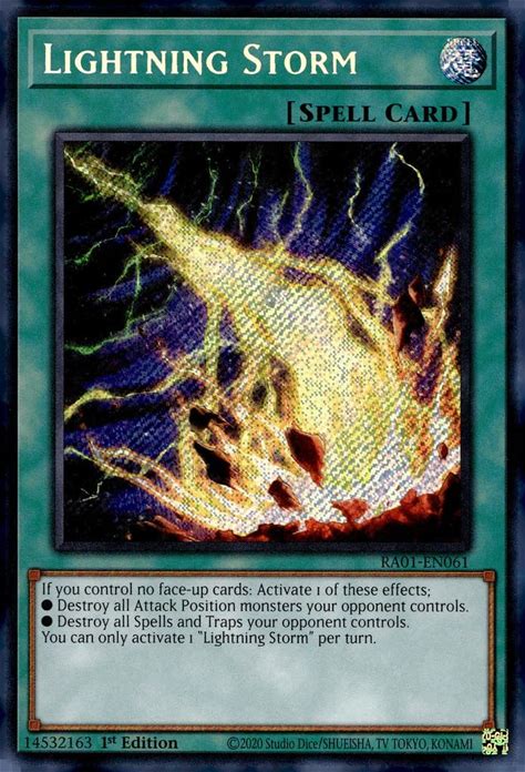 Lightning Storm (Secret Rare) - RA01-EN061 - Secret Rare - 1st Edition