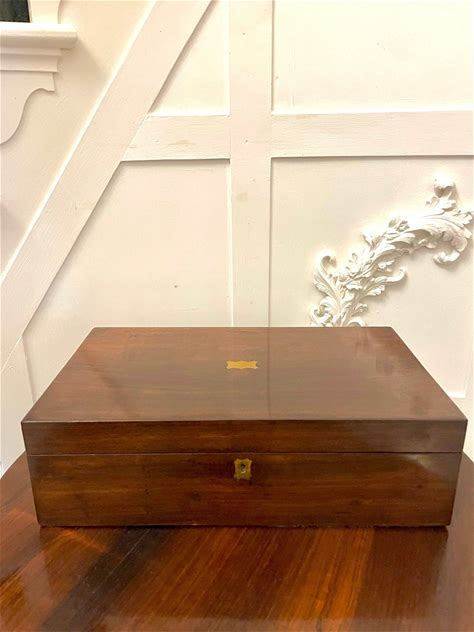 Antique Victorian Quality Rosewood Writing Box
