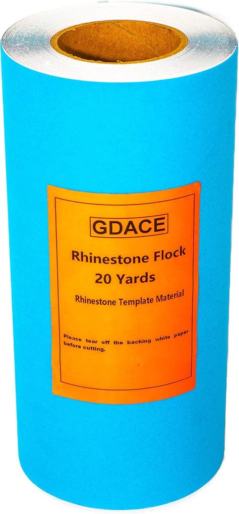 Rhinestone Flock Magic Sticky Flock Rhinestone Template Material Flock Set-Rhinestone Stencil Flock - Sticky Adhesive Flock - Template Flock For Cutting Machine 12 Inches X 20 Yards