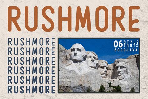 Rushmore Family - 6 Fonts By Good Java Studio | Creative Market