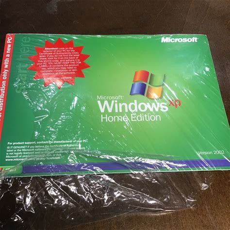 Microsoft Windows XP Home Edition Service Pack 1A CD Version 2002. Microsoft. Operating Systems.