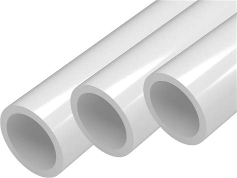 FORMUFIT PVC Pipe, 1" Size, (1.315" Actual OD) Sch 40 Furniture Grade, White (40"L X 3-Pack) DIY Structural For Greenhouse, Garden, Dog Agility And M