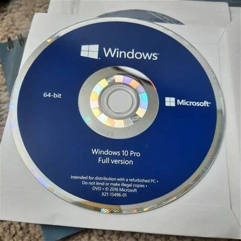 Windows 10 Pro Full 64-Bit Installation / Recovery Disc Only NO License Key