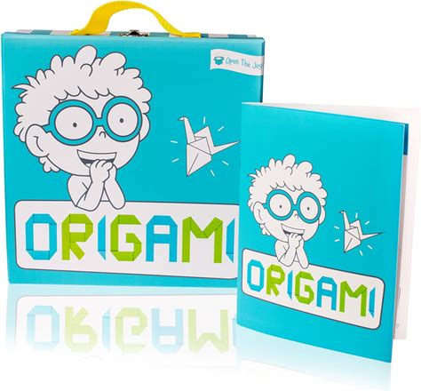 Open The Joy Origami Kit For Kids - 150 Double Sided Multi Colored Origami Paper Set - Easy To Hard Level Origami Projects - 32 Page Origami Book For