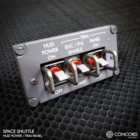 Space Shuttle Flightdeck Hud Power / Trim Switch Panel Replica