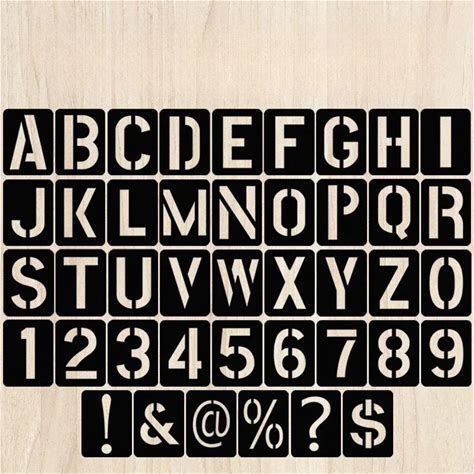 42Pcs/Set DIY Craft Alphabet Stencil Reusable Embossing Template Alphabet Stencil Numbers And