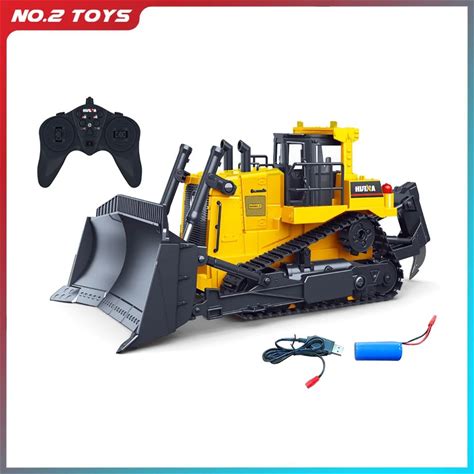 HUINA 554 Remote Control Bulldozer Truck 1/16 Alloy Construction Engineering Trucks RC Heavy Crawler