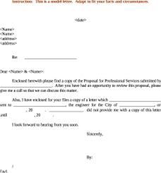 Sample Letter For Proposal For Professional Services