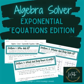 Algebra Solver: Exponential Equations Edition | Exponential Functions | Algebra