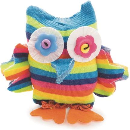 Sock Owl Craft Kit (Pack Of 12)