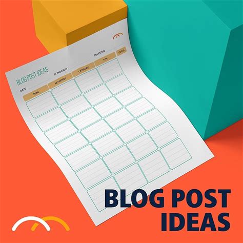 Blog Post Ideas Printable PDF For Content Planning