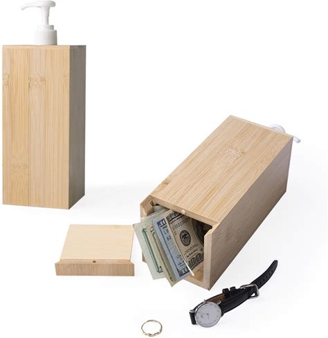 Livebe Wooden Diversion Safe Box Hidden Safe For Jewelry And Valuables With Discreet Secret Lid (Original Wood Color)