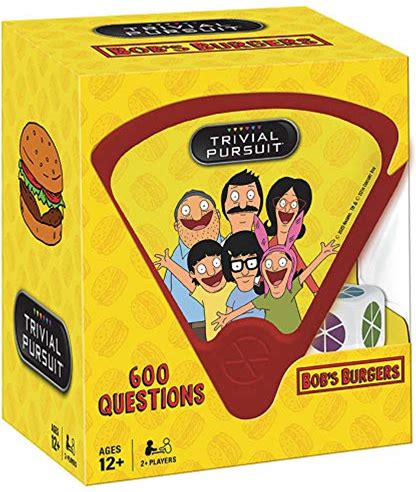 Trivial Pursuit Bobs Burgers (Quickplay Edition) | Trivia Game Questions From Bobs Burgers | 600 Questions & Die In Travel Container | Officially Licensed Bobs Burgers Game