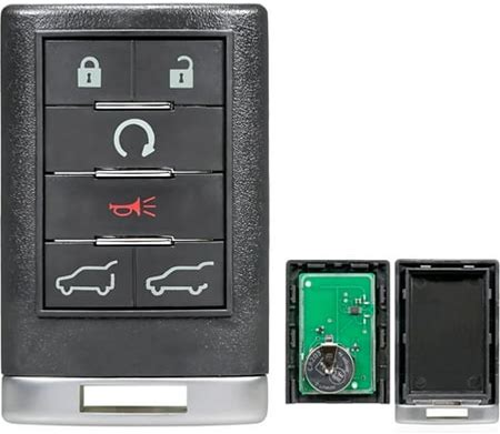 Replacement Keyless Entry Remote Car Key Fob For 2007 2008 2009 2010 2011 2012 2013 2014 Cadillac Escalade Esv, Fccid-Ouc6000066, 315Mhz 6 Buttons