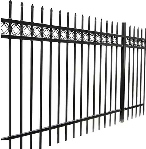 New Design Cheap Wrought Iron Fence Panel Steel Metal Picket Ornamental Fence