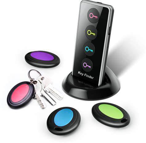 MYLAIM Wireless Key Finder With LED Light (131ft Range) - Easy-To-Use For Seniors - Locate Keys, Phones, Wallets, And TV Remotes - 4 Receivers, No App