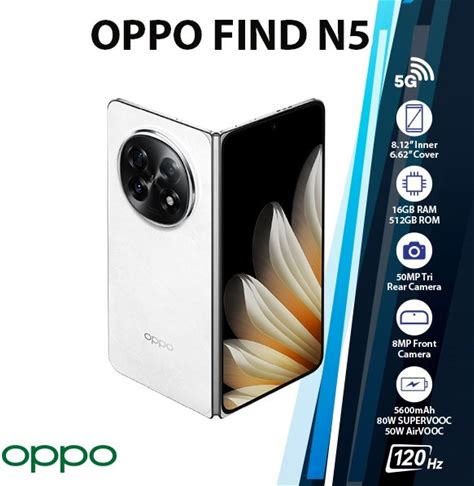 OPPO Find N5 5G Global Android Cell Phone (16GB+512GB/WHITE/Unlocked/Dual SIM)