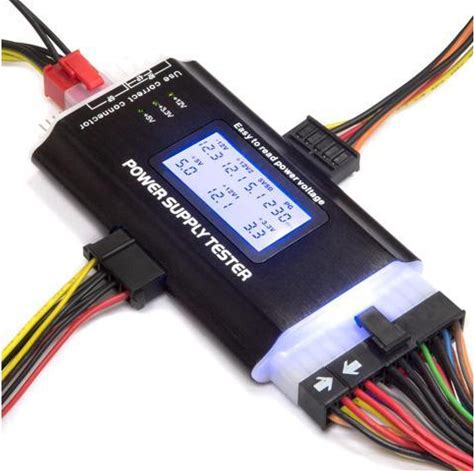 Digital Power Supply Tester With LCD Screen Compatible With ATX, ITX, IDE, HDD, SATA, And BTX, Easy-To-Use Diagnostic Tool For PC Power Supply...