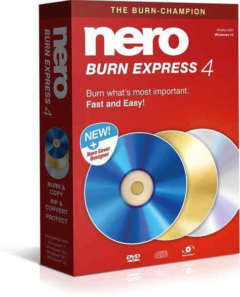 Nero Burn Express 4 | Burn CD DVD Bluray | Copy | Rip | Convert | Backup | Protect | 1 PC | Windows 10 / 8 / 7