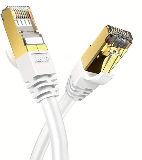 Cat 8 Ethernet Cable 100 Ft, Cat 8 Ethernet Cable, Ethernet Cable 25 Ft, 40 Gbps Cat8 Ethernet Cable 2000Mhz High-Speed Round RJ45 Connector - Heavy