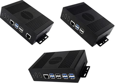 All-In-One Mini-Computer Kit For Raspberry Pi 5 With Pcie Extending To Gigabit Ethernet 4-Port USB 3.2 Gen1 M.2 Interface For Enhanced Connectivity Ex