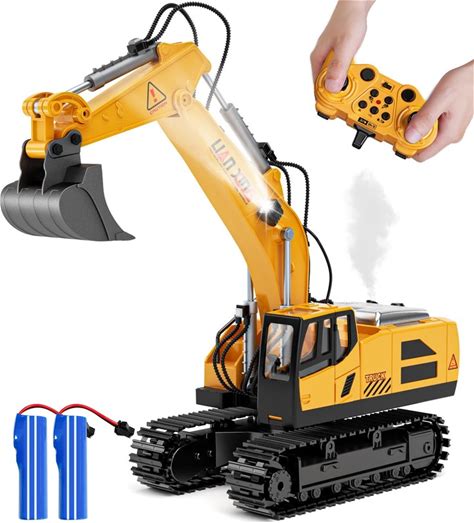 28°C Remote Control Excavator, 1:20 Scale RC Construction Vehicles Toy, 12 Channels 2.4Ghz Electric Truck Sandbox Digger Toys For Boys Girls Kids