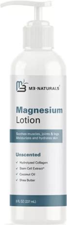 M3 Naturals Unisex Cream Magnesium Lotion - Unscented 8 Fl Oz