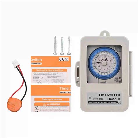 Mechanical 24 Hours Timer Switch IP53 Programmable Electrical Timer Switch Box AC 100-240V 15